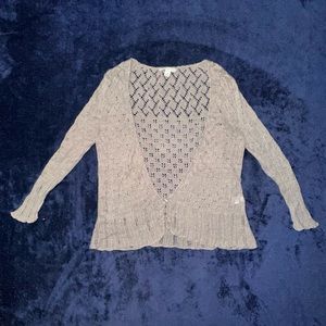 Vintage Y2K Boho Crochet Knit Banana Republic Cropped Cardigan